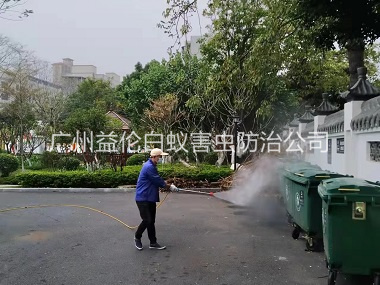 桥南垃圾站消杀蚊蝇